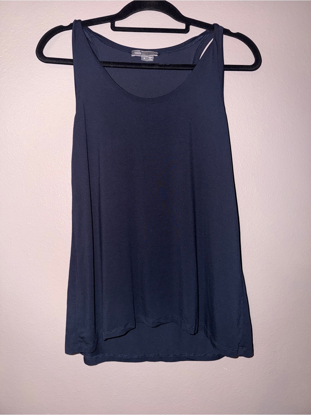 Vince Navy Scoop Neck Tank